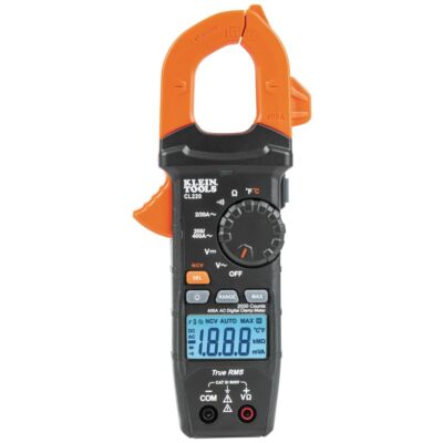 Klein Tools CL220 Orange Black Clamp Meter with NCVT AC DC Voltage Testing