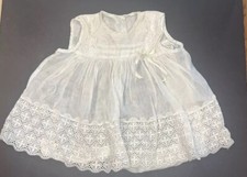 VTG Baby Girl Christening Baptism Gown Lace Dress Bow Read