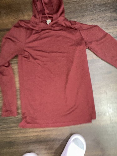 Xersion Hoodie Women' S Maroon Light Pullover Performance Thermo Sweatshirt - Picture 13 of 19