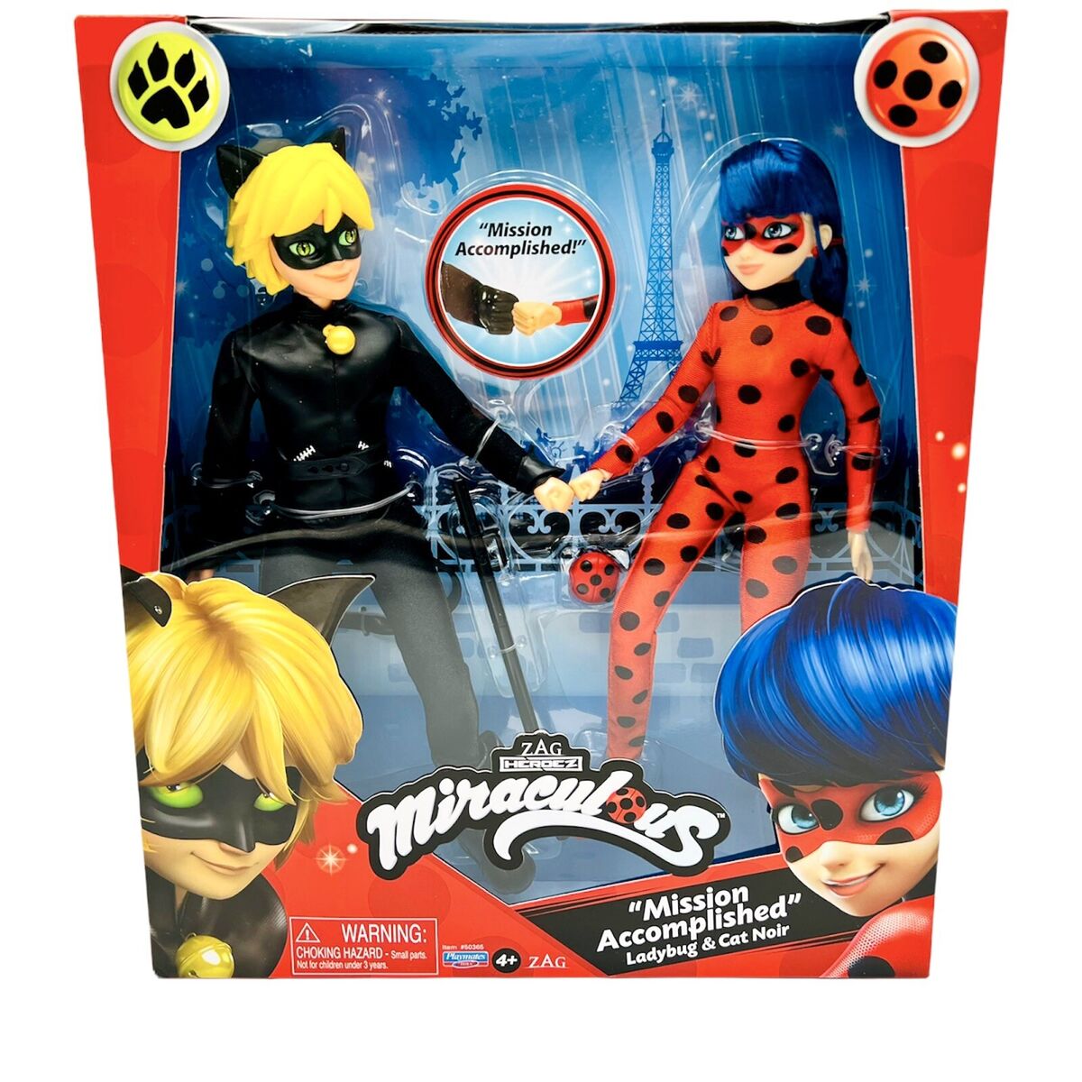 Pack de 2 figurines Miraculous - Ladybug & Chat Noir