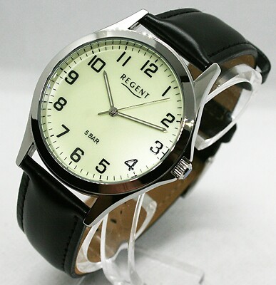   Herrenuhr Regent W0003 Nachleuchtendes Zifferblatt  