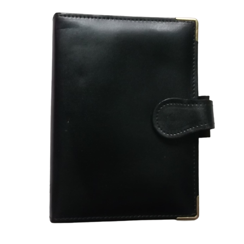 Organiser File Pocket Size Black Leather Piccadilly by London Organiser