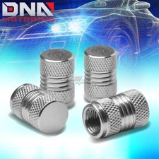 4 X Aluminum Metal Silver Tirerim Valve Air Port Dust Cover Stem Capcaps