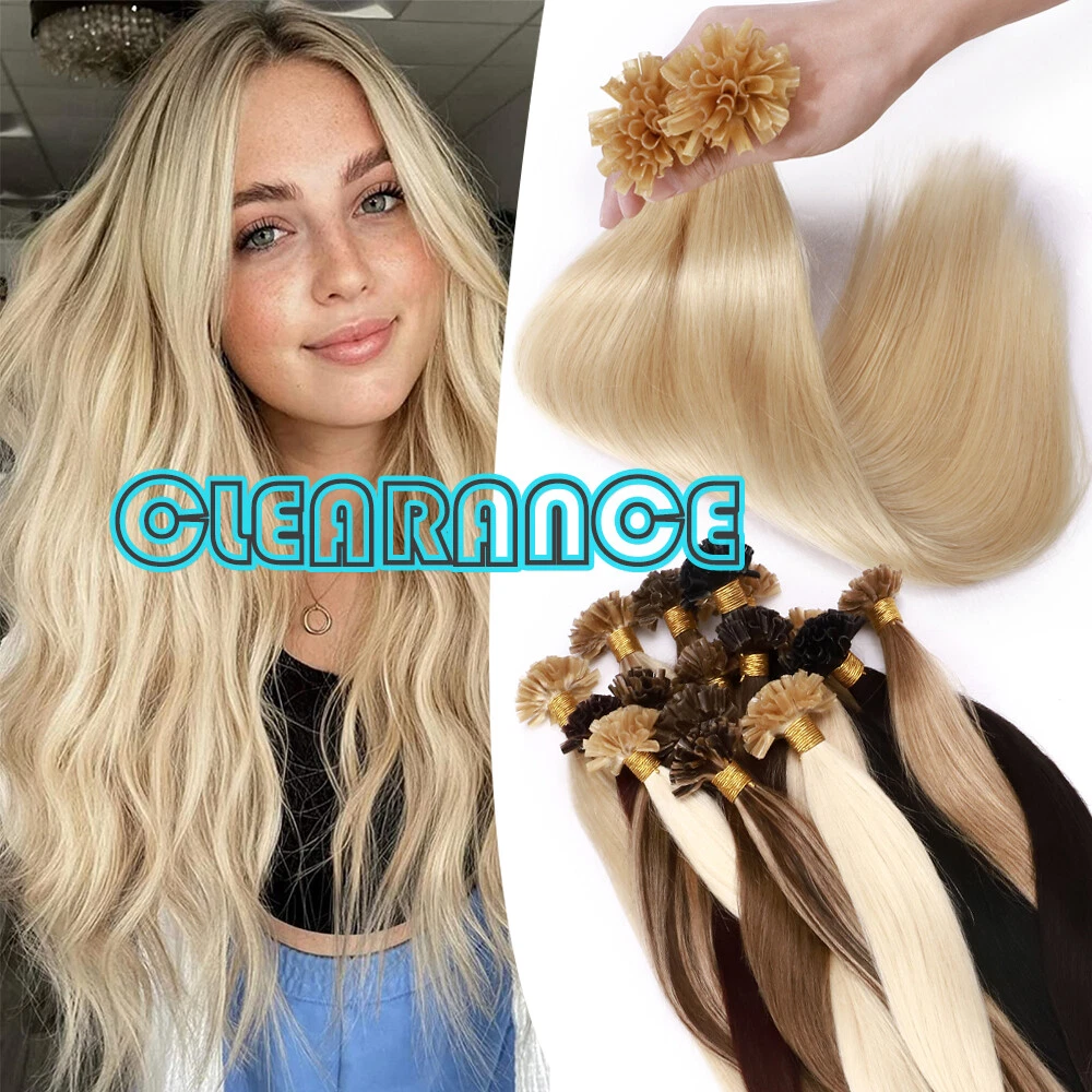 24 (60cm) Nail tip / U tip human hair pre bonded extensions