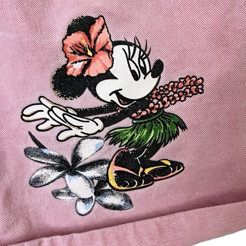 Vintage Disney Mickey Jerry Leigh Minnie Denim Bermuda Shorts Pink Juniors 7/8 - Picture 5 of 7