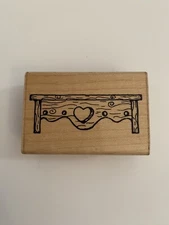D.O.T.S. J207 Country Shelf Wood Mounted Rubber Stamp RS18
