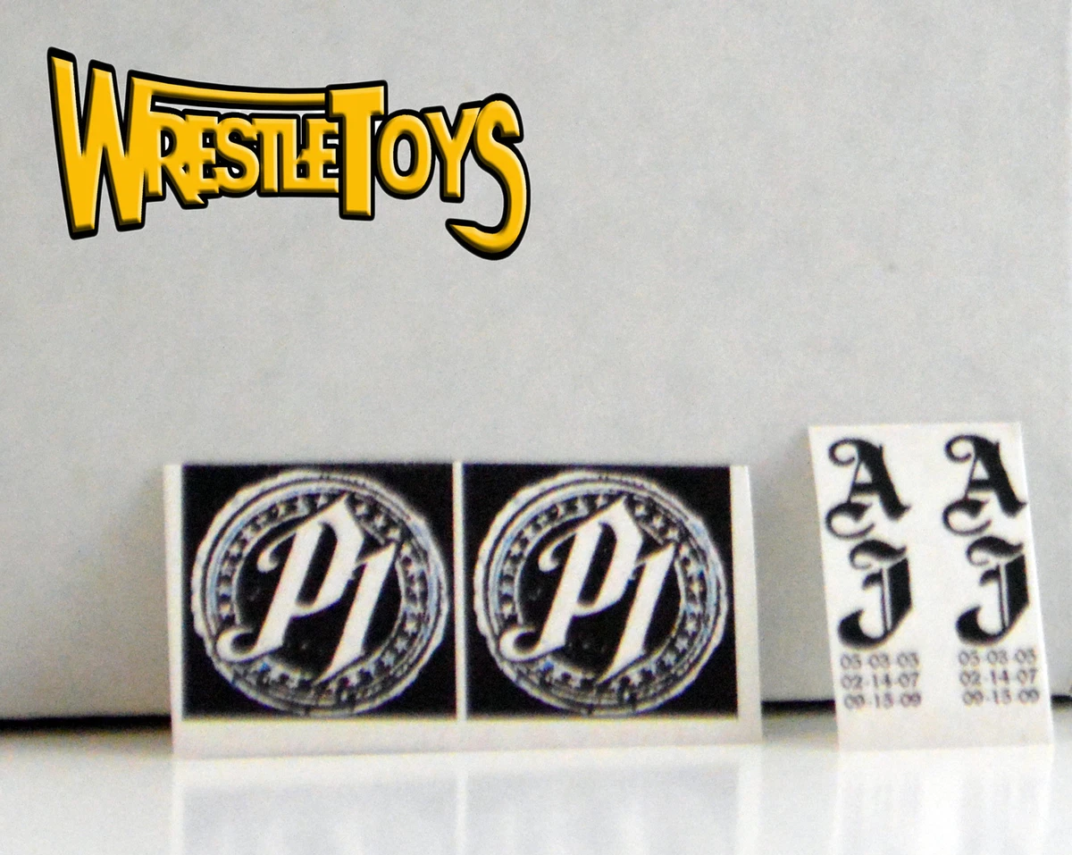 AJ Styles TATTOO DECALS FOR FIGURE Custom Wrestling Fix Up WWE TNA