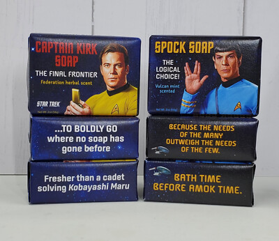 Star Trek Soap Original Series Twin Pack Kirk & Spock Scented Hand Soap