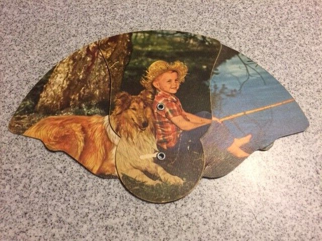 Gaerdner Funeral Home Belleville, Illinois Paper Fan Mourning, Fishing, Dog, Boy