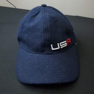USA Golf Ryder Cup 2016  New Era Golf Hat Cap Adjustable Blue Thick Wool Sports