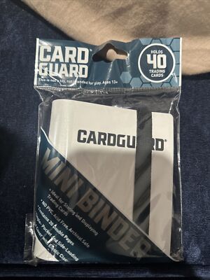 Cardguard Card Guard Mini Binder With Strap- WHITE Holds 40 Cards Small ! NEW !