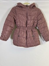 Girls' Size 8-10 Reversible Jacket Pink White Sherpa Excellent Condition