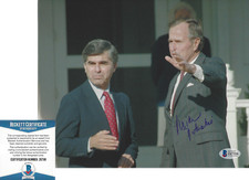 MICHAEL DUKAKIS SIGNED 1988 PRESIDENTIAL ELECTION 8x10 PHOTO B BECKETT COA BAS