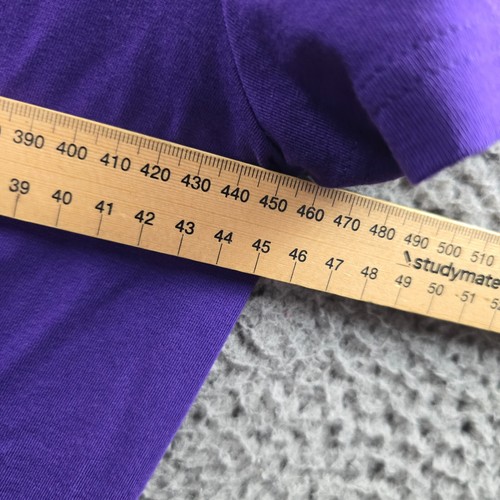 New Esprit Womens T-Shirt Top Size M Purple Stretch Knit Shirt Sleeve V-Neck - Picture 5 of 14