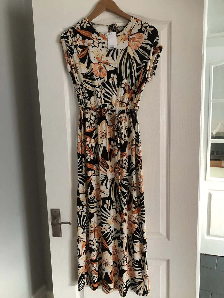 BNWT DOROTHY PERKINS PETITE FLORAL LONG DRESS SIZE UK 8 PETITE