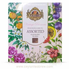 Basilur Ceylon black and green tea Assorted Vintage blossoms tea bags