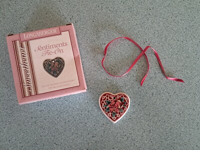 Longaberger 1995 Sweetheart Sentiments Heart Tie-on for your basket NEW in box