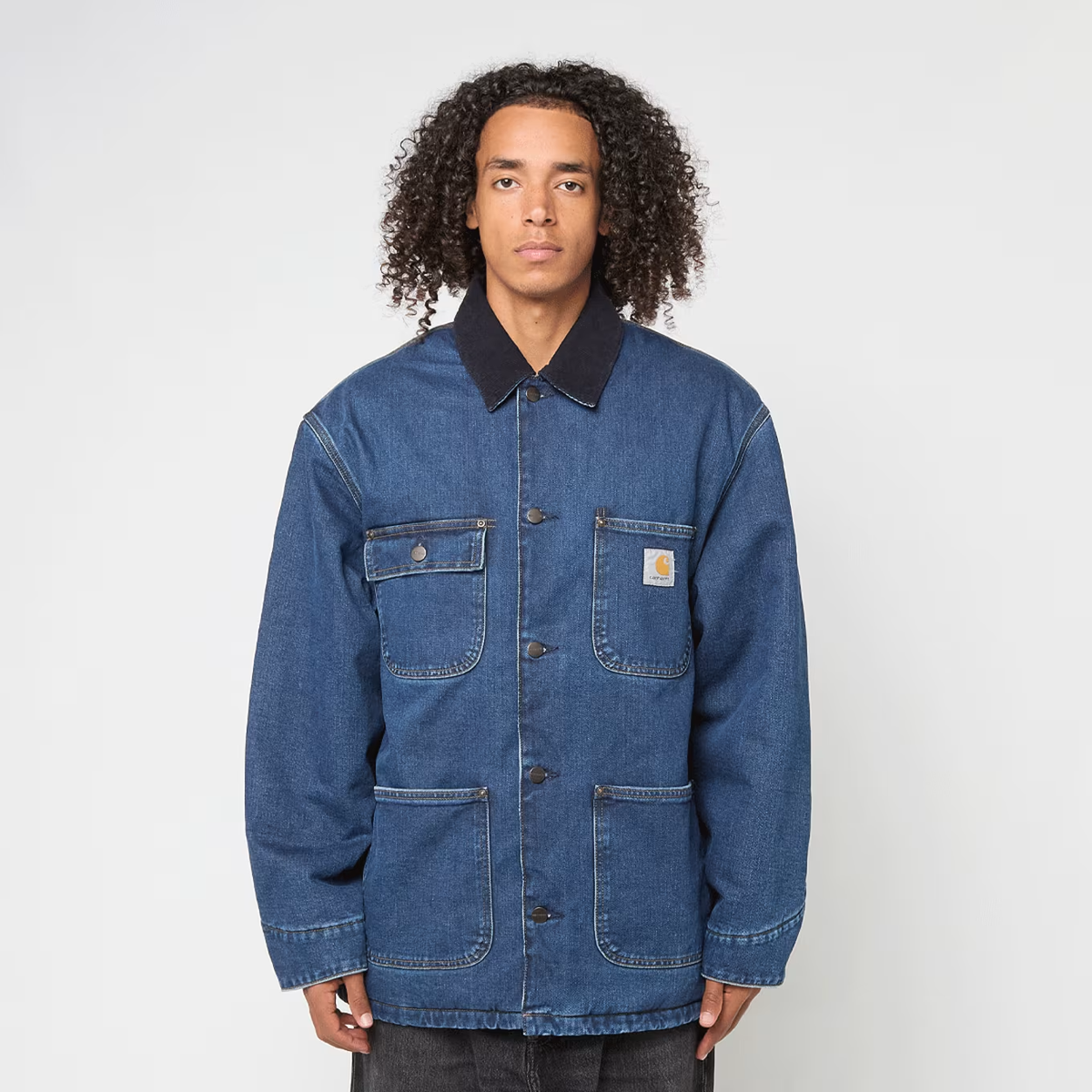 Carhartt WIP OG Chore Coat Winter Denim Blue Dark Navy Stone