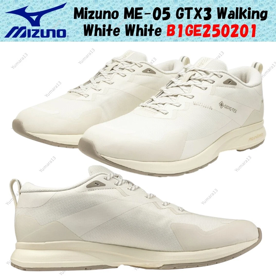 Mizuno ME-05 GTX3 Walking White White B1GE250201 Men's Size
