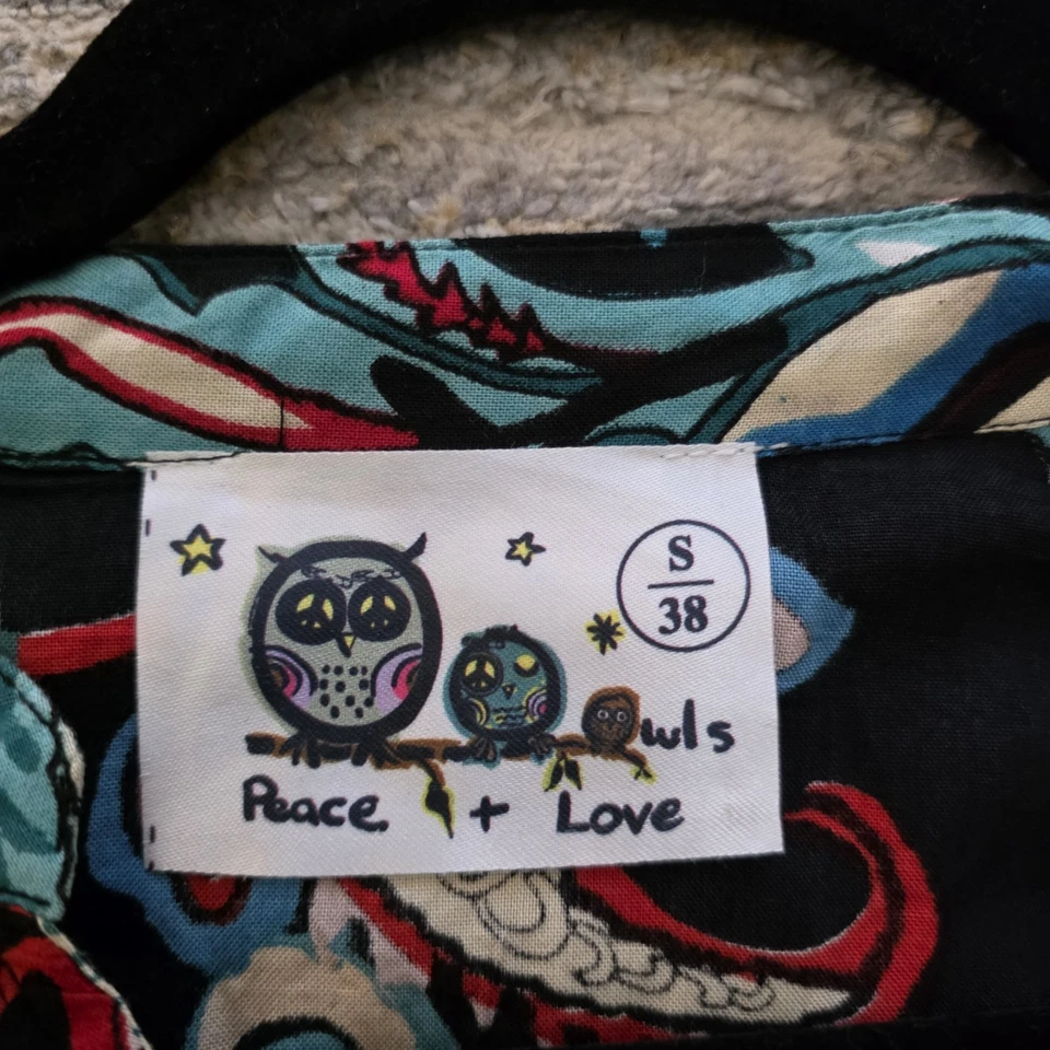 Mini robe décontractée à manches longues Peace and Love taille S Paisley... - Photo 2/4