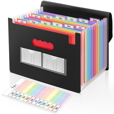 Accordion File Organizer, Expanding File Folder with 13 Pockets, Portable Docume