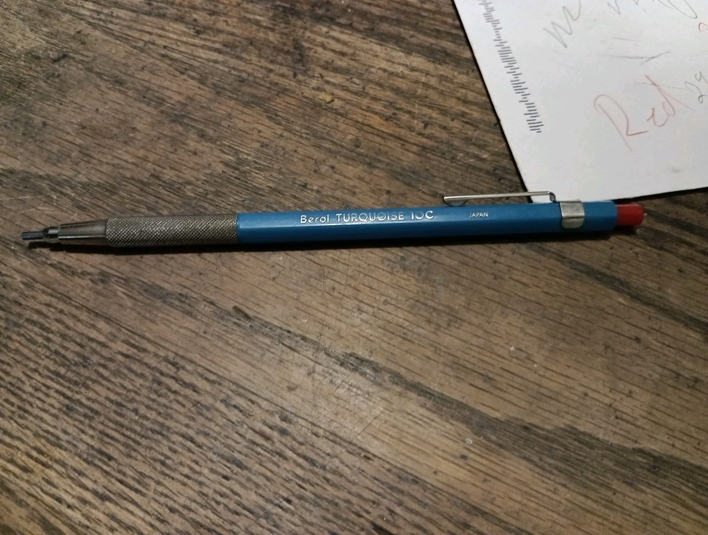 VTG 1980's Berol Turquoise 10C Lead Holder Drafting Pencil Japan Tested Works!