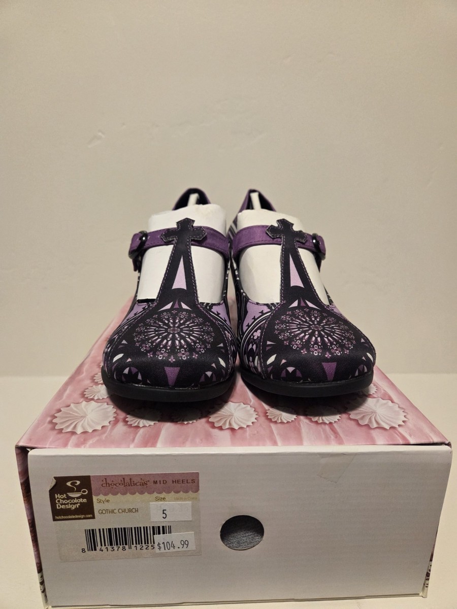Women's Hot Chocolate Design Chocolaticas Mid Heels Gothic Pumps, Size 35  (US