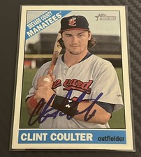 2015 Topps Heritage Minor League Edition Clint Coulter #58 Signed Autograph