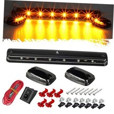 3pcs Clear Lens Cab Roof Marker Lights 12led Amber Top Yellow Markers Assembly 3pcs Clear Lens Cab Roof Marker Lights 12led Amber Top Yellow Markers Assembly