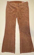 Vintage 70s Viceroy Corduroy Pants - Brown - Snap Front - Low Rise Appx 30x30