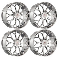 Set-4 Cavallo Clv-44 18x8 5x114.35x4.5 35mm Nano Chrome Wheels Rims 18 Inch