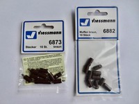 Viessmann 6873 U. 6882 Stecker-Muffen-Set FüR Modellbahn Braun Neu Ovp