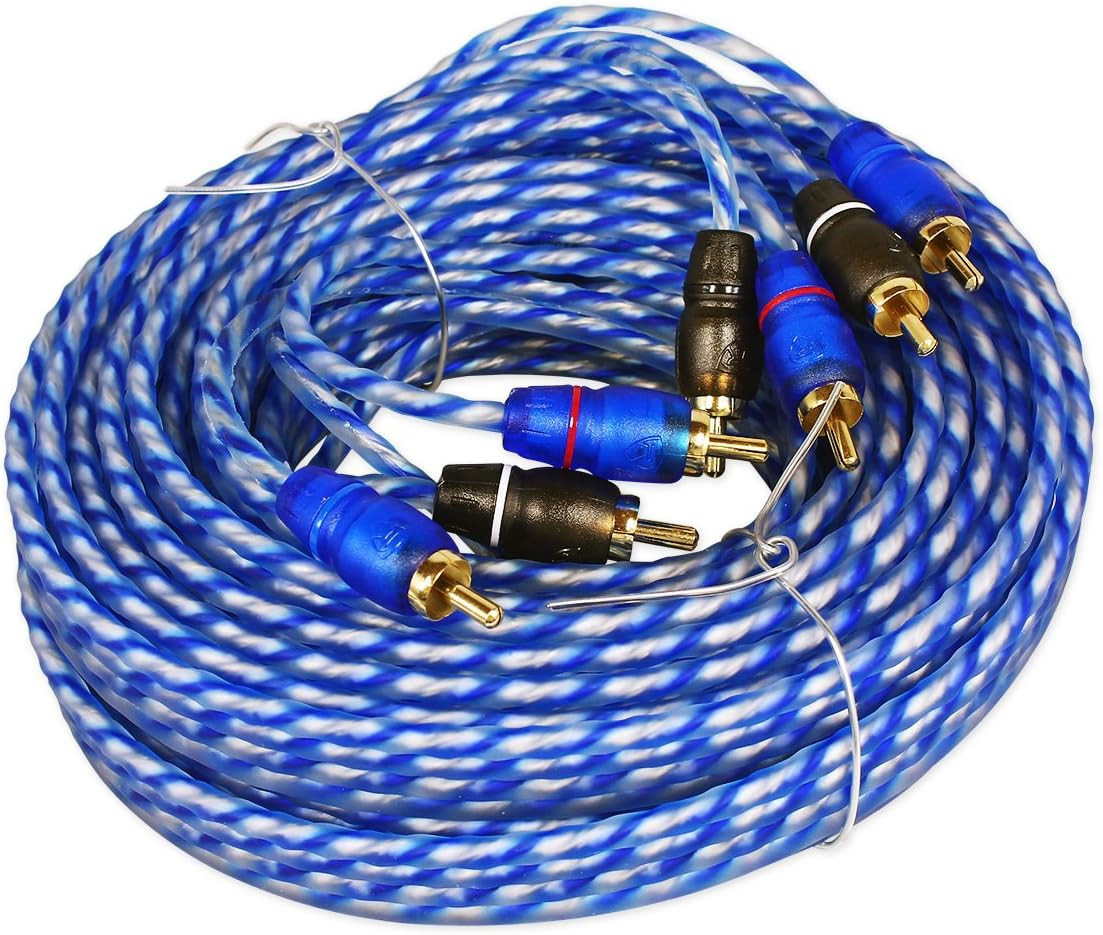 RTR204 20Ft 4 Channel RCA Cable, Twisted Pair, 100% Copper, 