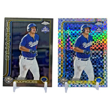 2025 Topps Pro Debut Chrome - Victor Rodrigues 2 Card Lot - X Fractor & Base RC