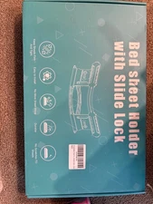 bed sheet holder with lock strips 4 pcs grey easy install  king queen full twin 