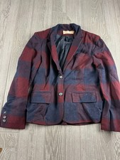 Vintage Pendleton Wool Plaid Blazer Womens No Size Tag
