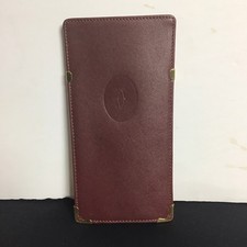 Cartier Sunglasses Case Pouch Bordeaux Burgundy Soft Leather Eyeglasses