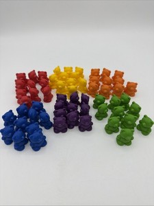 Learning Counting Bears Lot, Multiple Colors, Plastic, Free Ship