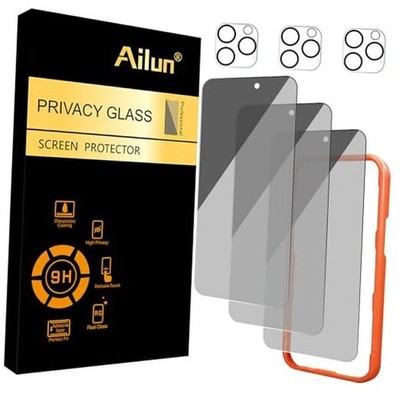  3 Pack Privacy Screen Protector for [6.9 inch]+ 3 Pack iPhone 16 Pro Max