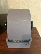 Vtg Rolodex 2254 Metal Address Card File Wheel Grey File Tabs No Cards No Key