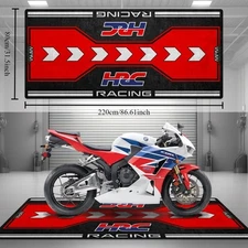 Motorcycle Garage Floor Pit Mat For Honda Racing HRC Racing Floor Mat Carpet