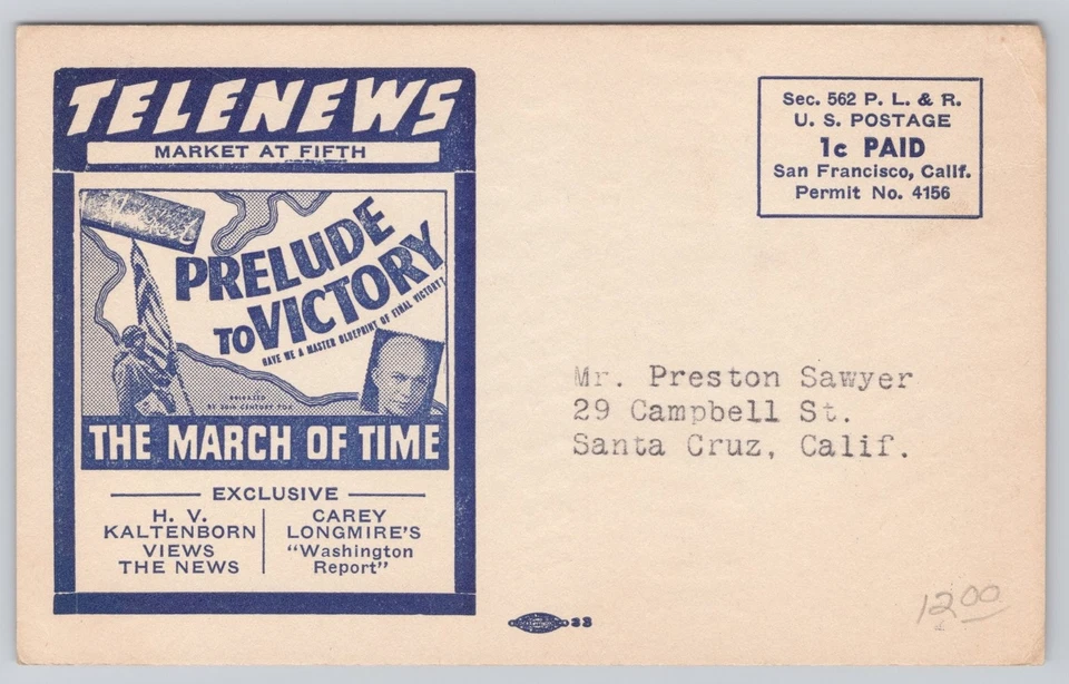 Vintage WWII Telenews Postcard Italy Bombed Stalingrad Defeat 1940s - Image 2 of 2