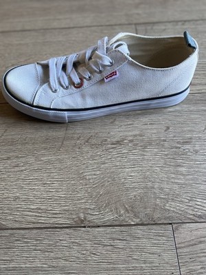 Levi's Herren Sneaker Beige Schnürschuhe Canvas UK 9 EU 43