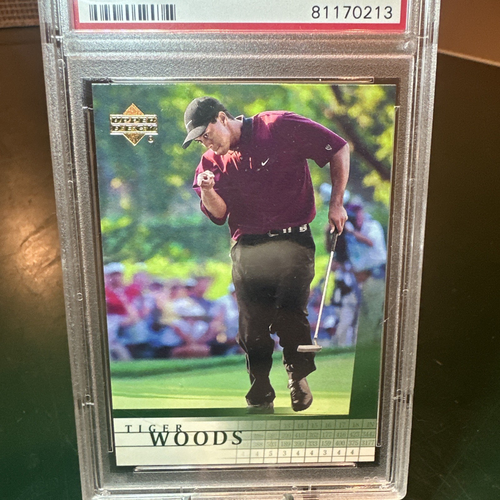 TIGER WOODS 2001 UPPER DECK GOLF #1 ROOKIE CARD RC PSA 10 GEM view 4