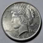 1924-P PEACE Liberty $1 Dollar 90% Silver Coin ~ Original Brilliant Uncirculated