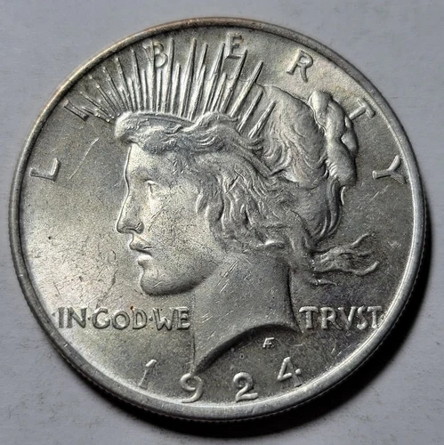 1924-P PEACE Liberty $1 Dollar 90% Silver Coin ~ Original Brilliant Uncirculated