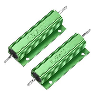 2Pcs Aluminum Case Resistor 100W 800 Ohm Wirewound for LED Replacement Converter