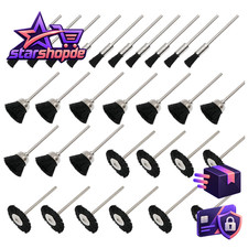 Borstenpolierb&uuml;rsten Set Nylon 2,35mm Schaft f&uuml;r Rotationsbohrwerkzeuge 30 St&uuml;ck