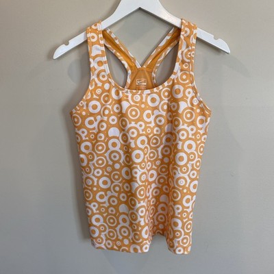 Nike Preformance Tennis Tank Top Racer Back Orange Womens Large Built In Bra