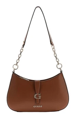 GUESS Carrie Top Zip Shoulder Bag Schultertasche Tasche Cognac braun Neu